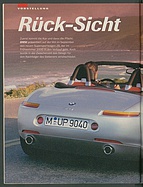 Testbericht: Rück-Sicht - Vorstellung BMW Z8 Roadster (auto motor und sport / Nr. 15 / 1999 - Seite 16)