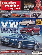 Seite  von Übersicht: auto motor und sport / Nr. 1 / 2006 - Titelseite
