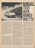 Testbericht: Test Alfa Romeo Duetto (auto motor und sport / Nr. 19 / 1966 - Seite 32)