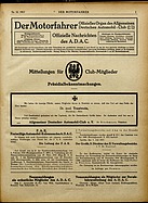 Seite 1 von ADAC Motorfahrer Nr. 32 / 1917 vom 11.08