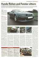 Testbericht: Hunde fliehen und Fenster zittern - Fahrbericht Aston Martin Le Mans Vantage (AR-Zeitung Nr. 31 / 1999 vom 29. Juli 1999 - Seite 3)