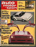 Seite  von Übersicht: auto motor und sport / Nr. 6 / 1984 - Titelseite