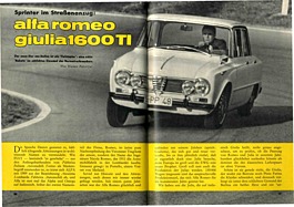 Testbericht: Test Alfa Romeo Giulia TI - Sprinter im Strassenanzug - hobby 24/1962 - Seiten 96 und 97