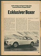Testbericht: Exklusiver Boxer – Lancia Flavia Coupé 2000 (auto motor und sport / Nr. 8 / 1969 - Seite 62)