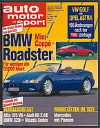 Seite  von Übersicht: auto motor und sport / Nr. 18 / 1992 - Titelseite