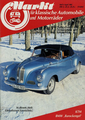Markt - klassische Automobile und Motorräder / Nr. 4 (1985)