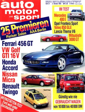 auto motor und sport / Nr. 21 (1992)
