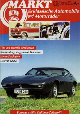 Markt - klassische Automobile und Motorräder / Nr. 9 (1989)
