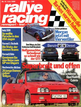 Titelbild zu «rallye racing / Nr. 12 (1988)» Titelbild zu «rallye racing / Nr. 12 (1988)»