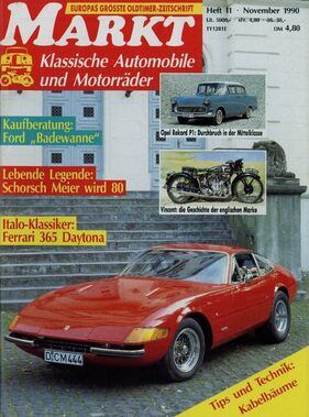Markt - klassische Automobile und Motorräder / Nr. 11 (1990)