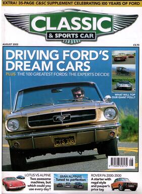 Titelbild zu «Classic & Sports Car / Nr. 8 (2003)» Titelbild zu «Classic & Sports Car / Nr. 8 (2003)»