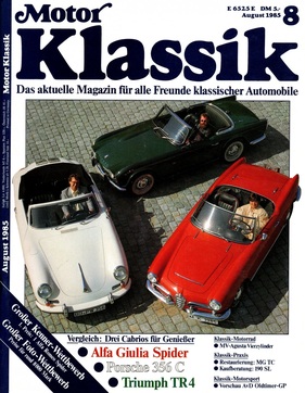 Titelbild zu «Motor Klassik / Nr. 8 (1985)» Titelbild zu «Motor Klassik / Nr. 8 (1985)»