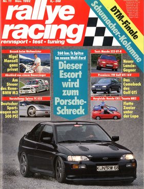 Rallye Racing 11/1992, Seite 30: Test&Technik Mazda 323 GT-R