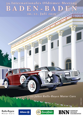 111 Jahre Rolls-Royce in Baden-Baden - Plakat 2015