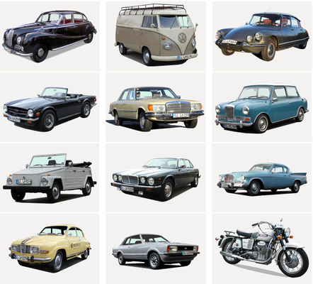 Bild: 12 Hauptpreise der Oldtimerspendenaktion 2022-2023