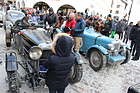 Image: 13th Winter RAID 2016 - Day 1 - Start preparations - astonished spectators ask Lagonda and Alvis crew about the soft top - there is none