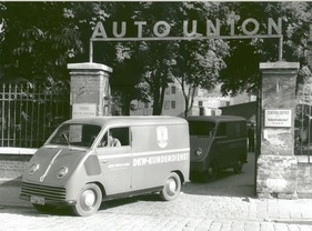 1949 wurde die Auto Union GmbH in Ingolstadt gegründet. Das erste Produkt auf vier Rädern war der DKW Schnellaster.