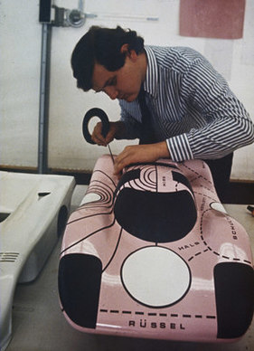 1970 entsteht ein Studiomodell im Maßstab 1 zu 4 des Porsche 917/20 "Sau"