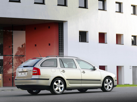 Bild: 25 Jahre Škoda Octavia Combi - 2004 wurde parallel zur ersten Generation auch der moderne Nachfolger produziert
