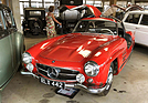 300 SL Flügeltürer von 1955 im Automuseum von Caister Castle, Ostengland. Ein typgleiches Fahrzeug mit identischer Fahrgestellnummer wurde im Herbst 2023 bei einem weiteren Kunden Kienles sichergestellt