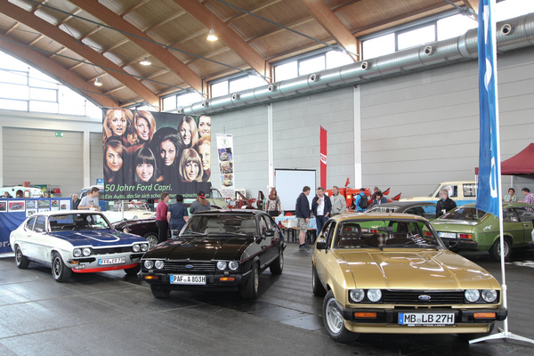 50 Jahre Ford Capri mit Exemplaren aus der ersten und letzten Serie - Motorworld Classics Bodensee 2019