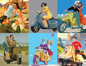 70 Jahre Motorroller - Ein Aussschnitt des Plakates des Altroller-Jubiläumstreffens 2020.