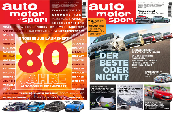 Bild: 80 Jahre "auto motor und sport" - Titelblätter der aktuellen Ausgabe