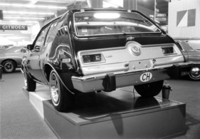 AMC Gremlin X 5 Litre - mit unverkennbar eigenwillig geformtem Heck - am Genfer Automobilsalon 1974
