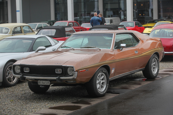 AMC Javelin (1974) - man sieht im die Muskeln an - Motorworld Classics Bodensee 2022