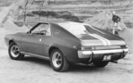 AMX 390 (1968) - das Coupé von hinten gesehen, mit zweiflutiger Auspuffanlage