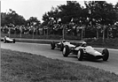 ATS F1 (1963) - in Monza - Hill in ATS ahead of Siffert in Lotus and Anderson in Lola (published in the book "A.T.S. - the Italian team that challenged Ferrari")