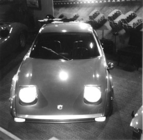 Abarth 1300 Scorpione (1969) - die Scheinwerfer klappen elektrisch nach oben