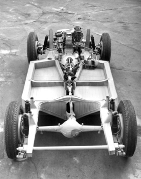 Abarth 205A (1950) - das Plattform-Chassis, auf denen die Coupés aufgebaut wurden