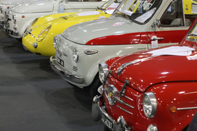 Abarth-Vielfalt in Rot, Grau und Gelb - Auto e Moto d'Epoca in Padua 2018 Abarth-Vielfalt in Rot, Grau und Gelb - Auto e Moto d'Epoca in Padua 2018