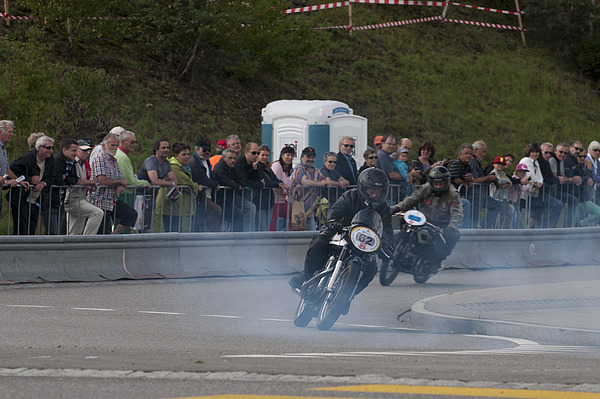 Action bei den historische Motorradrennen - Impressionen vom GP Suisse 2012