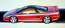Image: Acura NSX (1989) - Design sketch