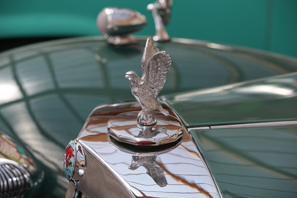 Adler als Kühlerfigur auf dem Triumph - 3. Youngtimer- und Classictreffen Pratteln am 15. Juli 2018