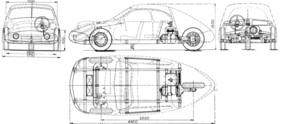 Aérocarène 1100 (1948) - auf der Planskizze - zweite Version