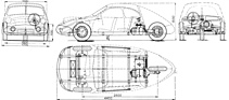 Aérocarène 1100 (1948) - auf der Planskizze - zweite Version