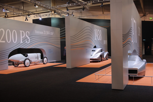 Aerodynamik-Prototypen von Mercedes-Benz aus sieben Jahrzehnten - immer weniger Leistung für immer mehr Geschwindigkeit - Techno Classica 2015