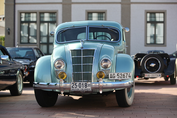 Aerodynamic pre-war car Airflow from Chrysler - Emil Frey Classics / Zwischengas.com Oldtimer/Youngtimer end-of-season brunch 2019