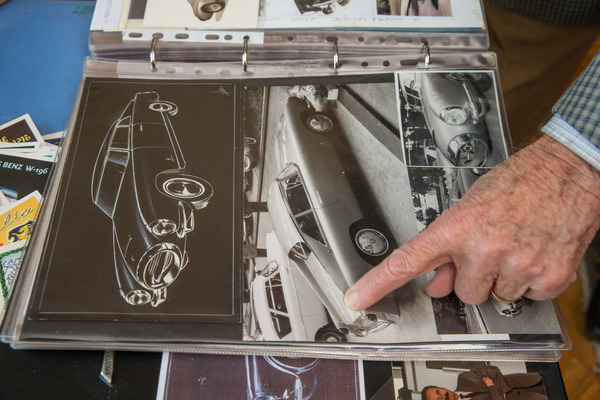 Aldo Brovarone erklärt die spezielle Gestaltung der C-Säule am Lancia PF 200