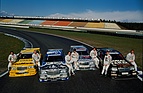 Bild: Alexander Grau/Kurt Thiim, Ellen Lohr, Jan Magnussen/Jörg van Ommen und Dario Franchitti/Bernd Schneider AMG Mercedes C-Klasse Rennsport- Tourenwagen - DTM-Fahrerteam 1995