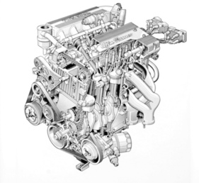 Alfa Romeo 155 (1992) - der Twin-Spark-Zweiliter mit Einspritzung wurde vom Alfa Romeo 75 übernommen