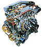 Image: Alfa Romeo 164 (1990) - View into the Twin-Spark engine