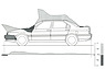 Alfa Romeo 164 (1990) - aerodynamische Studie - Druckverteilung (© Archiv Zwischengas, 1990) Alfa Romeo 164 (1990) - aerodynamische Studie - Druckverteilung (© Archiv Zwischengas, 1990)