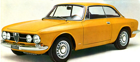 Alfa Romeo 1750 GT Veloce (1970) - typische Farbe der frühen Siebzigerjahre - aus einem Verkaufsprospekt
