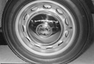 Alfa Romeo 1900 TI (1954) - geloschte Radscheiben - dahinter sind die gerippten Bremstrommeln sichtbar - Genfer Automobilsalon 1954