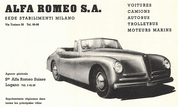 Alfa Romeo (1947) - Werbedarstellung aus dem Jahre 1947