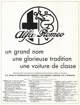 Alfa Romeo  (1954) - Werbung aus dem Jahre 1954 - 